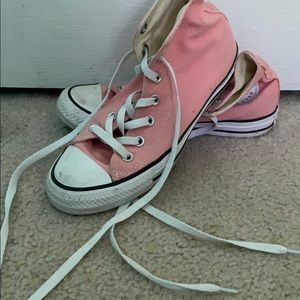 Pink high top converse
